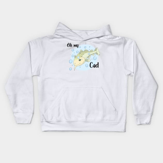 Oh My Cod Kids Hoodie by Mamma Panda1